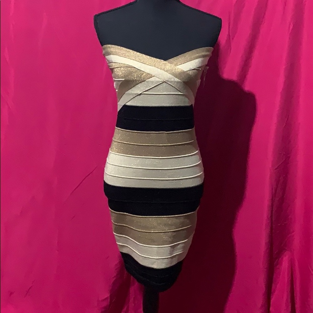 Strapless bondage dress